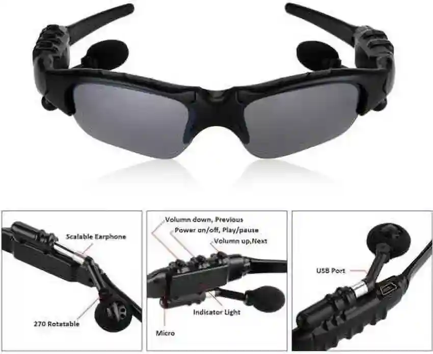 Wireless Bluetooth Sunglasses Headset – Stylish & Hands-Free Audio