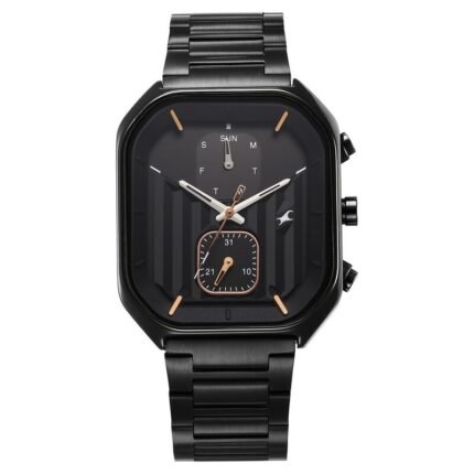 Fastrack 3270NM01 Fleek Quartz Multifunction Black Dial Stainless Steel Strap Watch | MNK SHOP