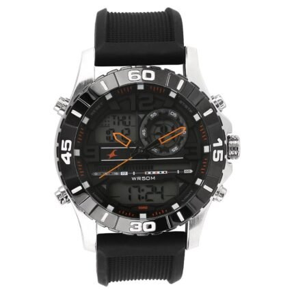 Fastrack NS38035SP03 Analog Digital Black Dial Silicone Strap Watch | MNK SHOP
