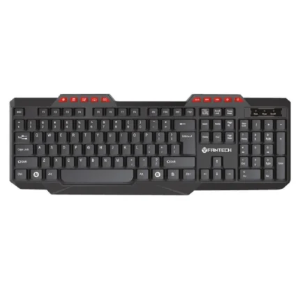 Fantech K210 Silent Multimedia USB Office Use Keyboard – Black Color | MNK SHOP