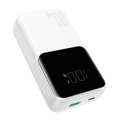 Joyroom JR-PBC07 30W Mini 20000mAh Power Bank With Dual Cables White | MNK SHOP