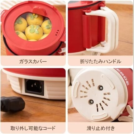 Multifunction Mini Electric Cooker 1.5L – Portable Rice Cooker & Hot Pot, Non-Stick Coating