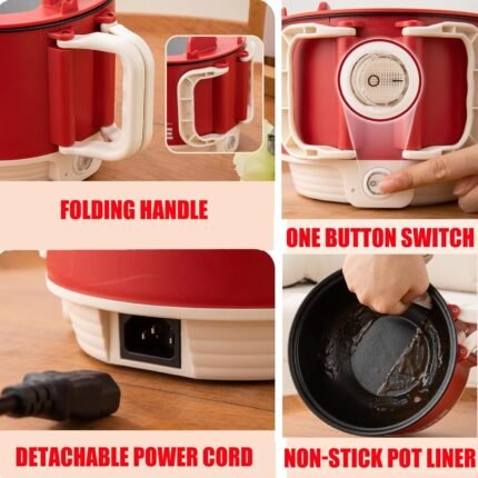 Portable Mini Multi Cooker – Easy to Carry & Clean | MNK SHOP