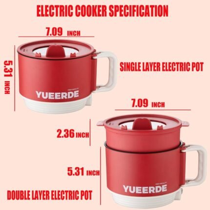 Mini Electric Multi Cooker – Folding Handle, Non-stick Pan | MNK SHOP