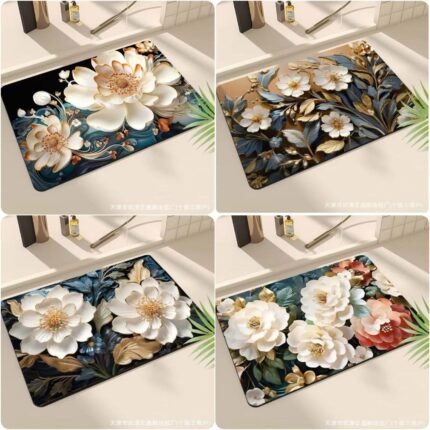 3D Floor Mat Non-Slip Printed Water Absorbent, Door & Bathroom | MNK SHOP