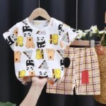 Trendy Half Sleeve T-shirt & Pant Set, ট্রেন্ডি হাফ স্লিভ টি-শার্ট ও প্যান্ট সেট। MNK SHOP - Image 2