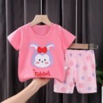 Stylish Half Sleeve T-shirt & Pant Set, স্টাইলিশ হাফ স্লিভ টি-শার্ট ও প্যান্ট সেট। MNK SHOP - Image 2