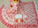 Gorgeous Katan Border Half silk screen print saree with blause pcs | গর্জিয়াস কাতান পাড় স্টাইলিশ শাড়ি । MNK SHOP - Image 2