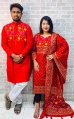 Attractive Set Block Print Three Piece Attire | আকর্ষণীয় সেট ফ্যাশনেবল থ্রি পিস পোশাক । MNK SHOP - Image 2