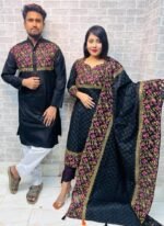 Attractive Set Block Print Three Piece Attire | আকর্ষণীয় সেট ফ্যাশনেবল থ্রি পিস পোশাক । MNK SHOP - Image 3