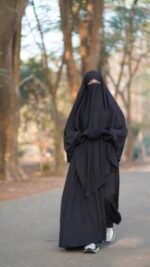 Elegant Muslima Borkha Set – Full Set, এলিগেন্ট মুসলিমা বোরকা সেট। MNK SHOP