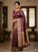 Premium Kashmeri Katan Saree, প্রিমিয়াম কাশমেরি কাতান শাড়ি। MNK SHOP