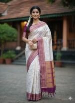 Stylish Kashmeri Katan Saree, স্টাইলিশ কাশমেরি কাতান শাড়ি। MNK SHOP - Image 6