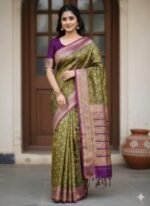 Stylish Kashmeri Katan Saree, স্টাইলিশ কাশমেরি কাতান শাড়ি। MNK SHOP - Image 7