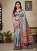 Stylish Kashmeri Katan Saree, স্টাইলিশ কাশমেরি কাতান শাড়ি। MNK SHOP - Image 8