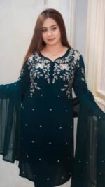 Trendy Rayon Cotton Dress Full Set Embroidery, ট্রেন্ডি রেয়ন কটন ড্রেস ফুল সেট এমব্রয়ডারি। MNK SHOP - Image 5