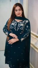 Trendy Rayon Cotton Dress Full Set Embroidery, ট্রেন্ডি রেয়ন কটন ড্রেস ফুল সেট এমব্রয়ডারি। MNK SHOP - Image 3