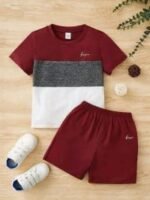 Modern Half Sleeve T-shirt & Pant Set, মডার্ন হাফ স্লিভ টি-শার্ট ও প্যান্ট সেট। MNK SHOP
