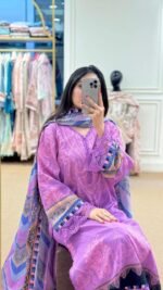 Beautiful Digital Print Three Piece, সুন্দর ডিজিটাল প্রিন্ট থ্রি পিস। MNK SHOP - Image 3
