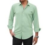 Trendy Solid Color Shirt, ট্রেন্ডি সলিড কালার শার্ট। MNK SHOP - Image 2