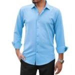 Trendy Solid Color Shirt, ট্রেন্ডি সলিড কালার শার্ট। MNK SHOP - Image 3