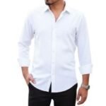 Trendy Solid Color Shirt, ট্রেন্ডি সলিড কালার শার্ট। MNK SHOP - Image 4