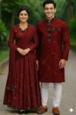 Ultra Comfortable Cotton Eid Special Couple Panjabi Three Piece Combo | আরামদায়ক সুতি স্টাইলিশ কাপল থ্রি পিস । MNK SHOP - Image 8