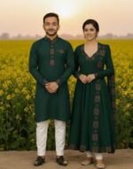 Ultra Comfortable Cotton Eid Special Couple Panjabi Three Piece Combo | আরামদায়ক সুতি স্টাইলিশ কাপল থ্রি পিস । MNK SHOP - Image 9