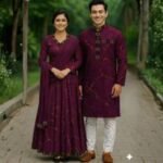 Ultra Comfortable Cotton Eid Special Couple Panjabi Three Piece Combo | আরামদায়ক সুতি স্টাইলিশ কাপল থ্রি পিস । MNK SHOP
