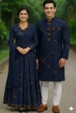 Ultra Comfortable Cotton Eid Special Couple Panjabi Three Piece Combo | আরামদায়ক সুতি স্টাইলিশ কাপল থ্রি পিস । MNK SHOP - Image 2