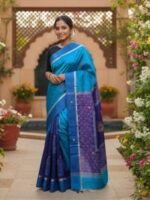 Traditional Weaving Premium Dhupiyan Silk Saree | ঐতিহ্যবাহী বুনন স্টাইলিশ ধুপিয়ান সিল্ক । MNK SHOP - Image 9