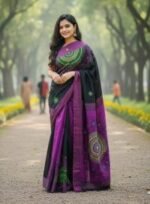 Traditional Weaving Premium Dhupiyan Silk Saree | ঐতিহ্যবাহী বুনন স্টাইলিশ ধুপিয়ান সিল্ক । MNK SHOP - Image 13