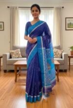 Traditional Weaving Premium Dhupiyan Silk Saree | ঐতিহ্যবাহী বুনন স্টাইলিশ ধুপিয়ান সিল্ক । MNK SHOP - Image 6