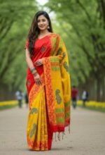 Traditional Weaving Premium Dhupiyan Silk Saree Wear | ঐতিহ্যবাহী সিল্ক বুনন প্রিমিয়াম ফ্যাশন শাড়ি ওয়্যার । MNK SHOP - Image 15