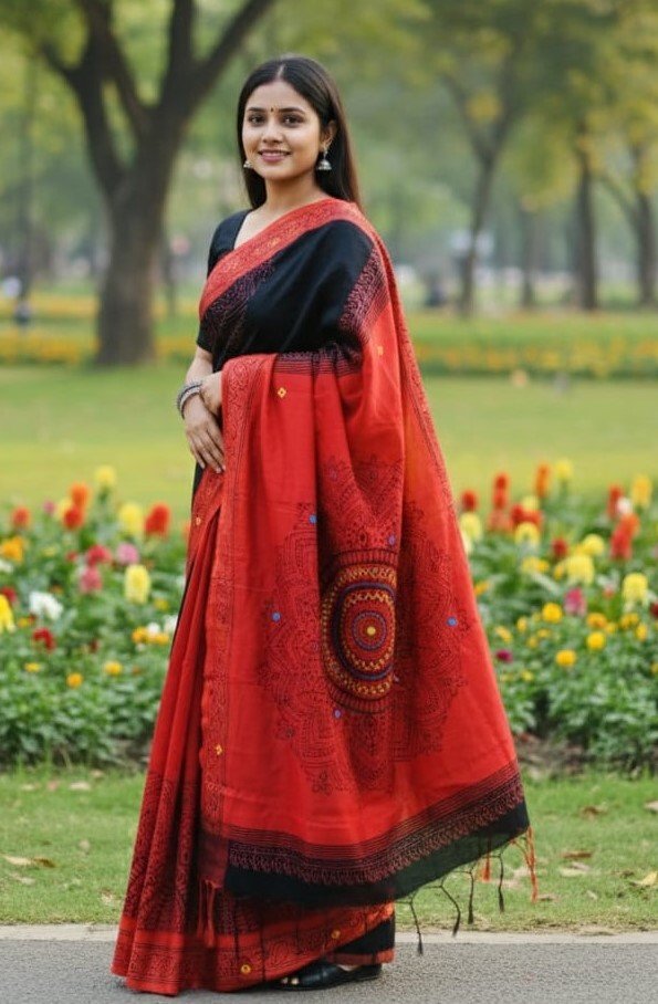 1771670989_L_8 Chic Festive Look Premium Dhupiyan Silk Saree Wear | স্টাইলিশ ফেস্টিভ লুক আকর্ষণীয় ধুপিয়ান সিল্ক ওয়্যার । MNK SHOP - Image 1