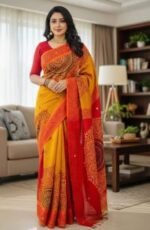 Traditional Weaving Premium Dhupiyan Silk Saree Wear | ঐতিহ্যবাহী সিল্ক বুনন প্রিমিয়াম ফ্যাশন শাড়ি ওয়্যার । MNK SHOP - Image 9