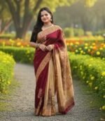 Traditional Weaving Premium Dhupiyan Silk Saree Wear | ঐতিহ্যবাহী সিল্ক বুনন প্রিমিয়াম ফ্যাশন শাড়ি ওয়্যার । MNK SHOP - Image 10