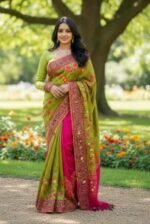 Traditional Weaving Premium Dhupiyan Silk Saree Wear | ঐতিহ্যবাহী সিল্ক বুনন প্রিমিয়াম ফ্যাশন শাড়ি ওয়্যার । MNK SHOP - Image 13