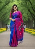 Traditional Weaving Premium Dhupiyan Silk Saree Wear | ঐতিহ্যবাহী সিল্ক বুনন প্রিমিয়াম ফ্যাশন শাড়ি ওয়্যার । MNK SHOP - Image 14