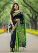 Traditional Weaving Premium Dhupiyan Silk Saree Wear | ঐতিহ্যবাহী সিল্ক বুনন প্রিমিয়াম ফ্যাশন শাড়ি ওয়্যার । MNK SHOP - Image 2