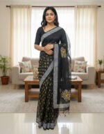Deluxe Premium Quality Half Silk Saree | ডেলুক্স প্রিমিয়াম কোয়ালিটি সেরা হাফ সিল্ক শাড়ি । MNK SHOP