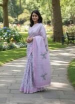 Rich Benaroshi Texture Half Silk Saree | অভিজাত বেনারসী টেক্সচার সুন্দর হাফ সিল্ক শাড়ি । MNK SHOP - Image 5