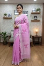 Rich Benaroshi Texture Half Silk Saree | অভিজাত বেনারসী টেক্সচার সুন্দর হাফ সিল্ক শাড়ি । MNK SHOP - Image 7