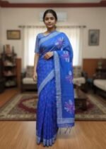 Rich Benaroshi Texture Half Silk Saree | অভিজাত বেনারসী টেক্সচার সুন্দর হাফ সিল্ক শাড়ি । MNK SHOP - Image 11