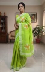 Rich Benaroshi Texture Half Silk Saree | অভিজাত বেনারসী টেক্সচার সুন্দর হাফ সিল্ক শাড়ি । MNK SHOP - Image 12