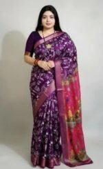 Deluxe Premium Quality Kaftan Silk Saree | ডেলুক্স প্রিমিয়াম কোয়ালিটি আধুনিক কফতান শাড়ি । MNK SHOP - Image 16