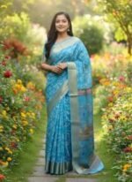 Deluxe Premium Quality Kaftan Silk Saree | ডেলুক্স প্রিমিয়াম কোয়ালিটি আধুনিক কফতান শাড়ি । MNK SHOP - Image 3