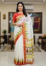 Deluxe Premium Quality Kaftan Silk Saree | ডেলুক্স প্রিমিয়াম কোয়ালিটি আধুনিক কফতান শাড়ি । MNK SHOP - Image 7