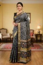Deluxe Premium Quality Kaftan Silk Saree | ডেলুক্স প্রিমিয়াম কোয়ালিটি আধুনিক কফতান শাড়ি । MNK SHOP - Image 10