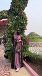 Stylish Modern Embroidery Koti Borka (With Hijab) | আধুনিক স্টাইলিশ কটি বোরকা । MNK SHOP - Image 5